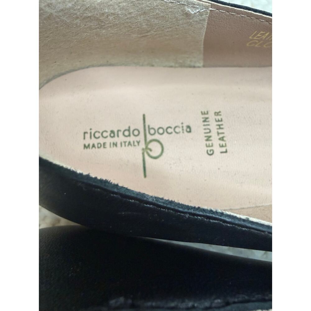 NEW RICCARDO BOCCIA Women's 40 Clodette Pointed Toe Ballet Flats Leather Shoes - Picture 9 of 14